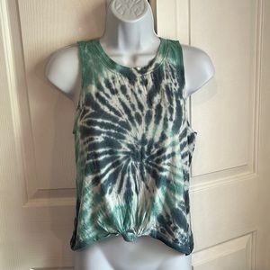 Hippie rose tie dye knot crop tank size M NWT